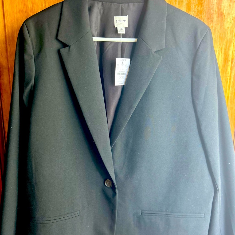 Classic black J.Crew blazer, size 18